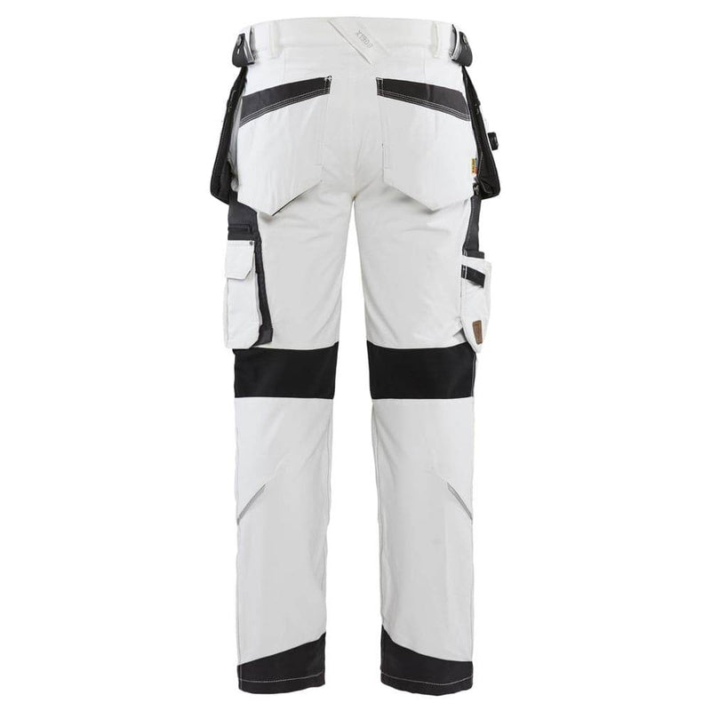 Blaklader 1079 4-Way Stretch Painters Work Trousers White/Dark Grey / 34" Waist, Regular Leg