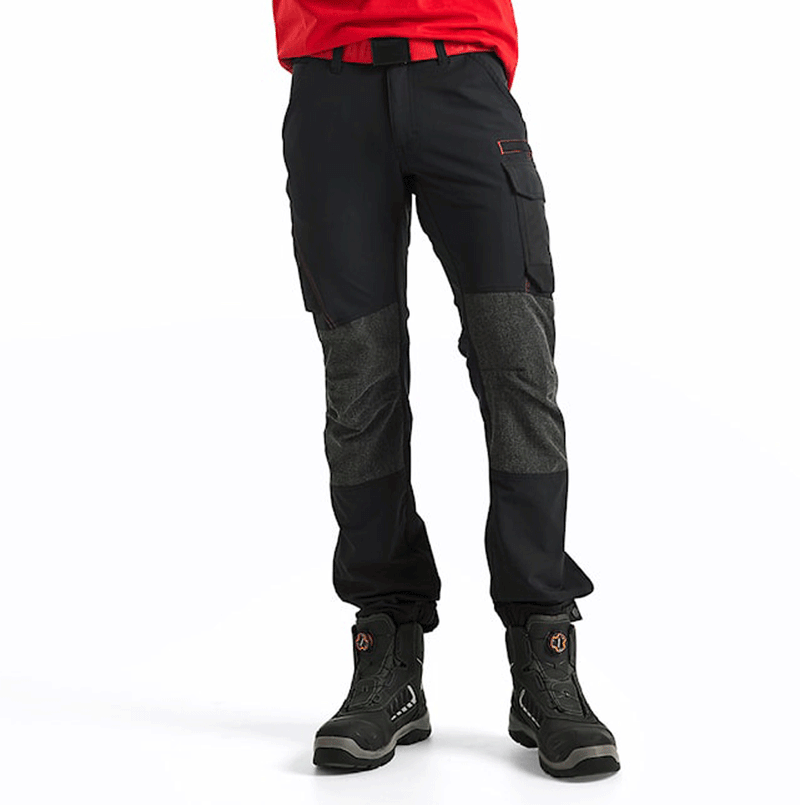 Blaklader 1422 4-Way Stretch Service Work Trousers Black / Red