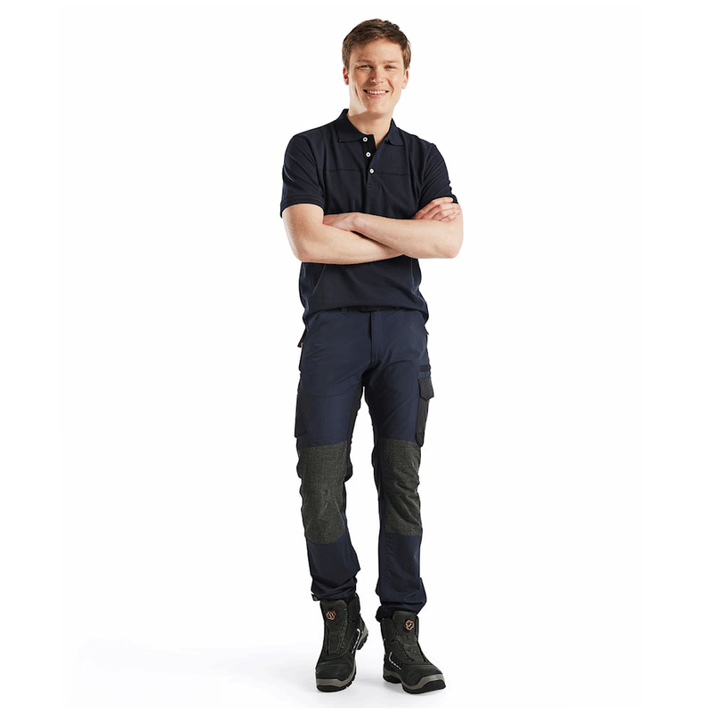 Blaklader 1422 4-Way Stretch Service Work Trousers Navy Blue / Black