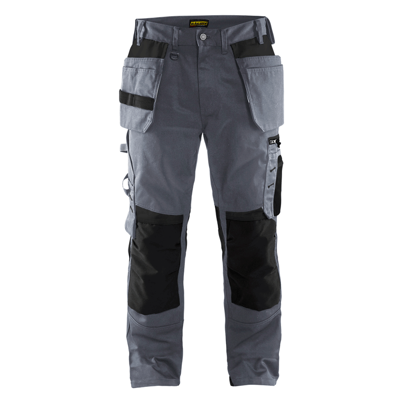 Blaklader 1555 Holster Pocket Craftsmen Work Trousers Grey / Black