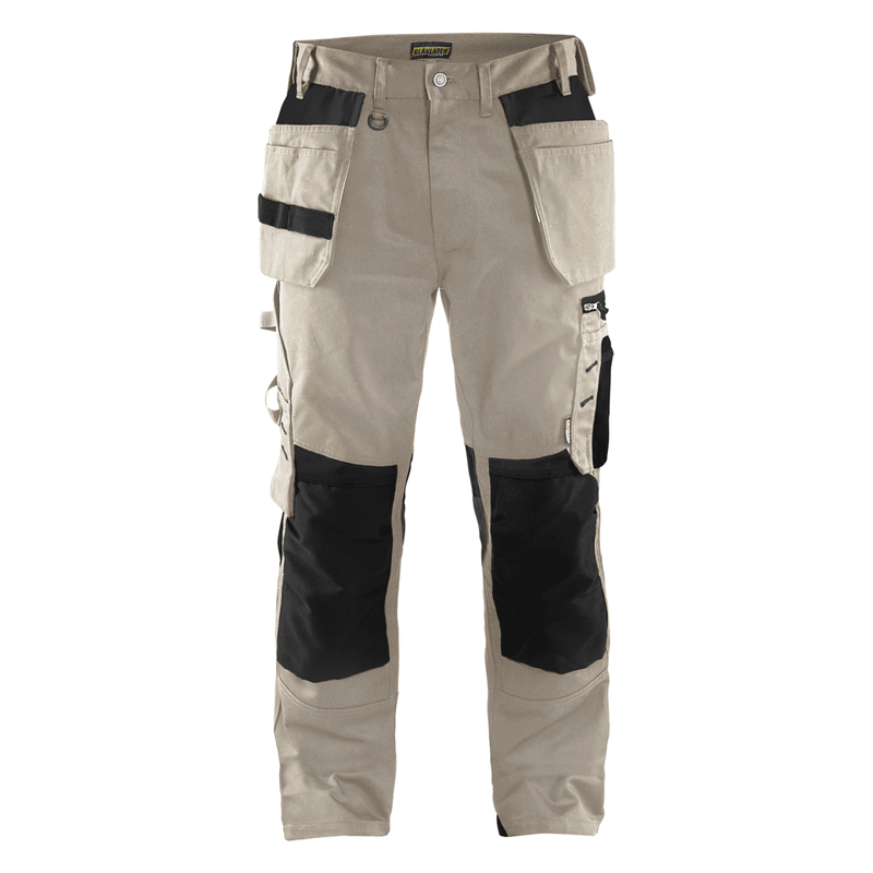 Blaklader 1555 Holster Pocket Craftsmen Work Trousers Stone / Black