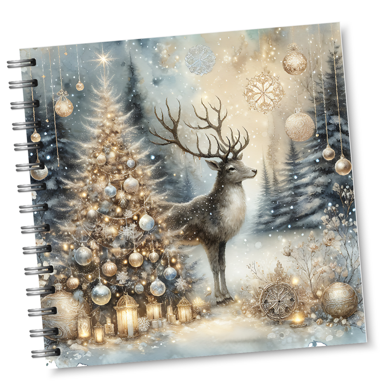 Blue Reindeer Square Notebook