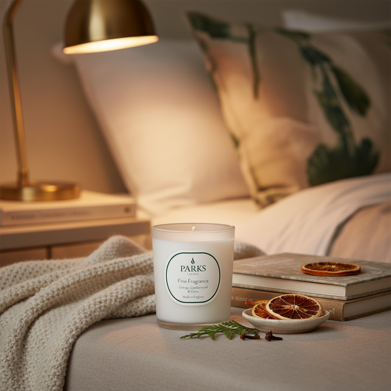 FINE FRAGRANCE 180G CANDLE ORANGE, CEDAR & CLOVE