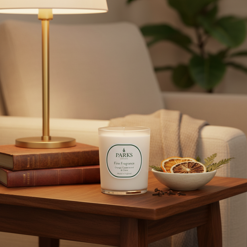 FINE FRAGRANCE 180G CANDLE ORANGE, CEDAR & CLOVE