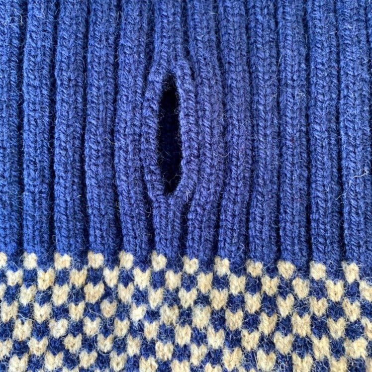 Navy Dog Jumper In Merino Lambswool