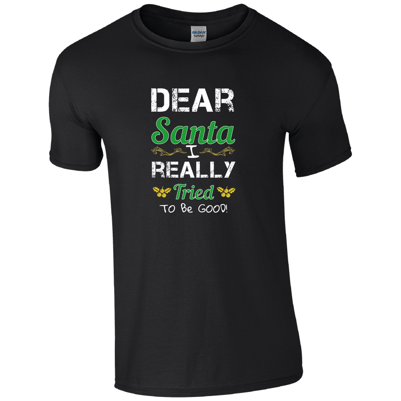 Santa I tried to be good Christmas T-shirt