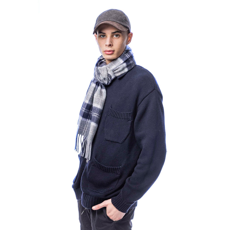 Pure Wool Check Scarf