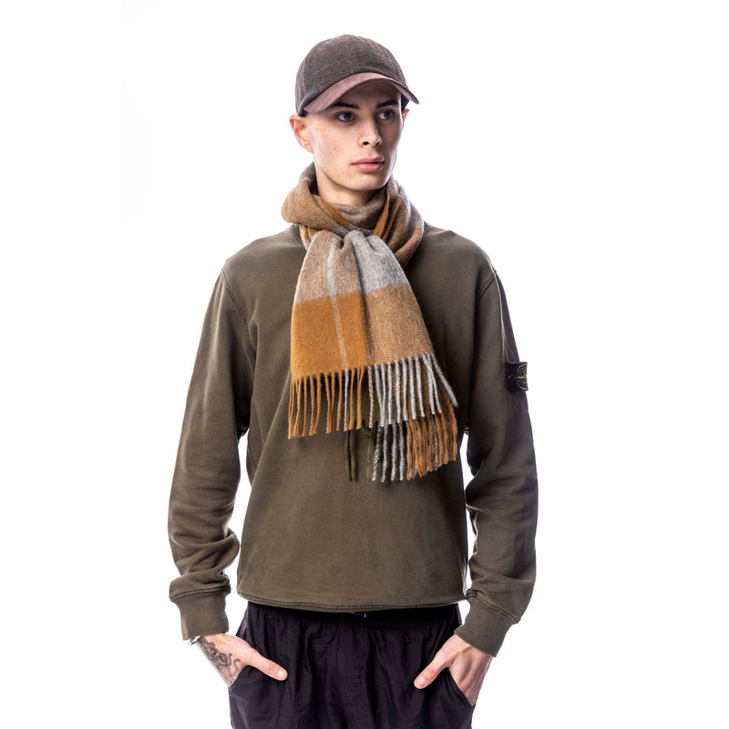 Pure Wool Check Scarf