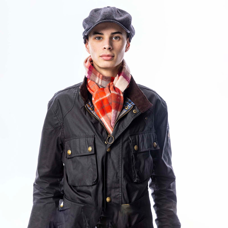 Pure Wool Check Scarf