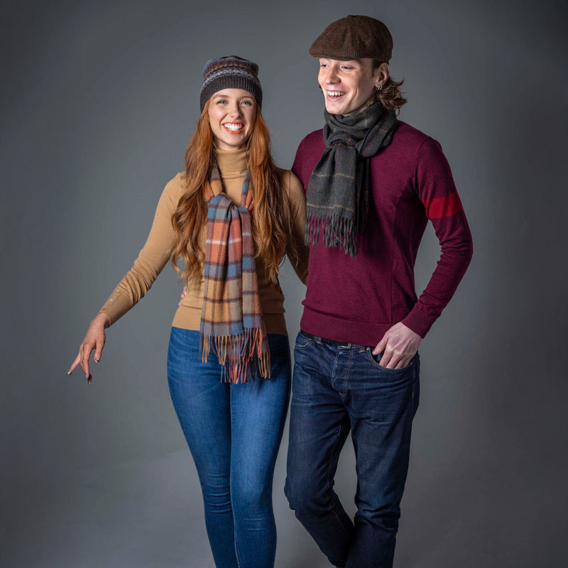 Pure Wool Check Scarf