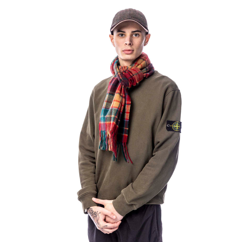 Pure Wool Check Scarf
