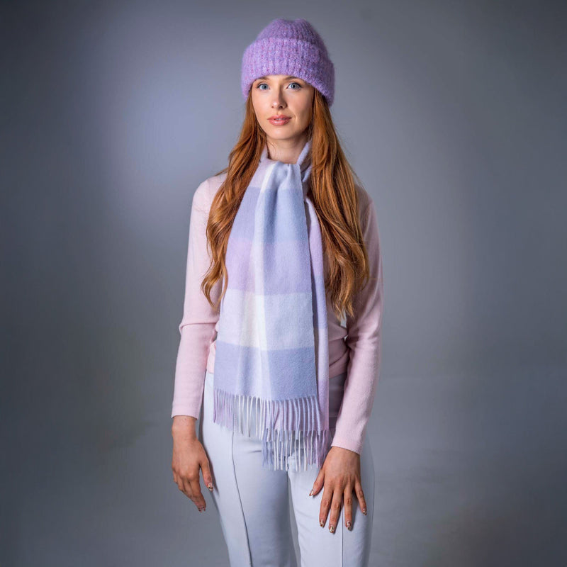 Pure Wool Check Scarf