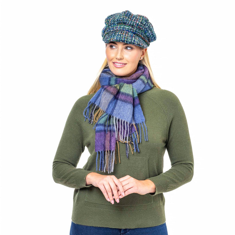Pure Wool Check Scarf