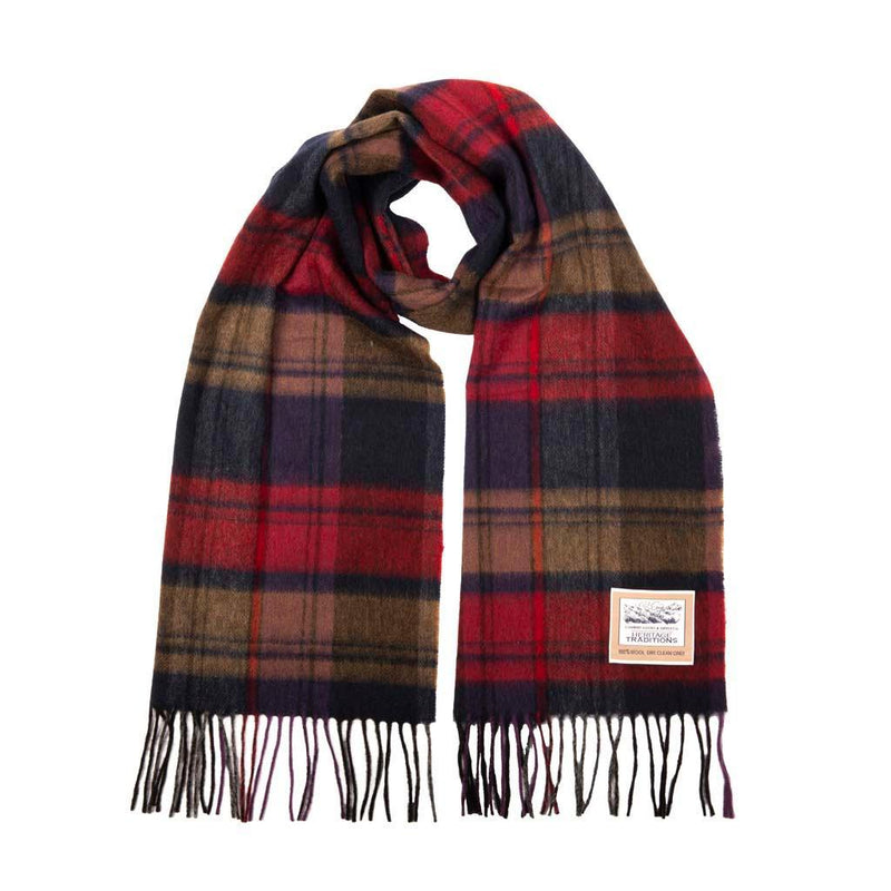 Pure Wool Check Scarf
