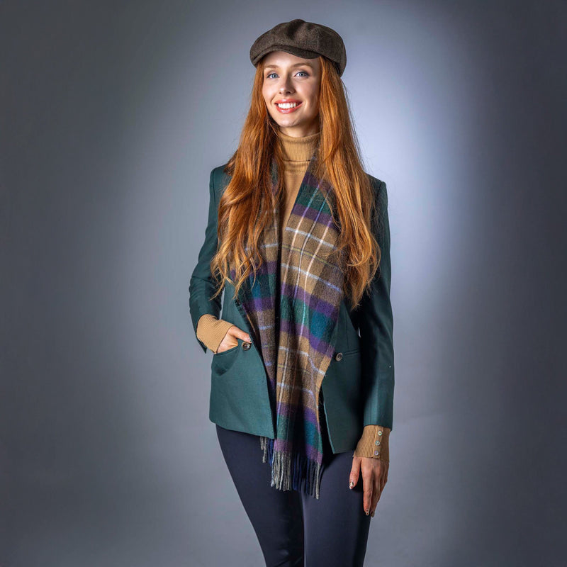 Pure Wool Check Scarf