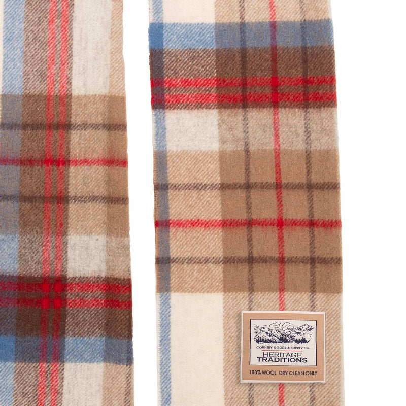 Pure Wool Check Scarf