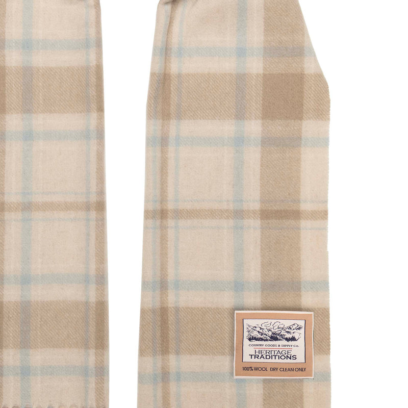 Pure Wool Check Scarf