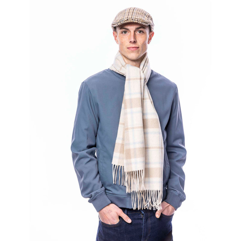 Pure Wool Check Scarf