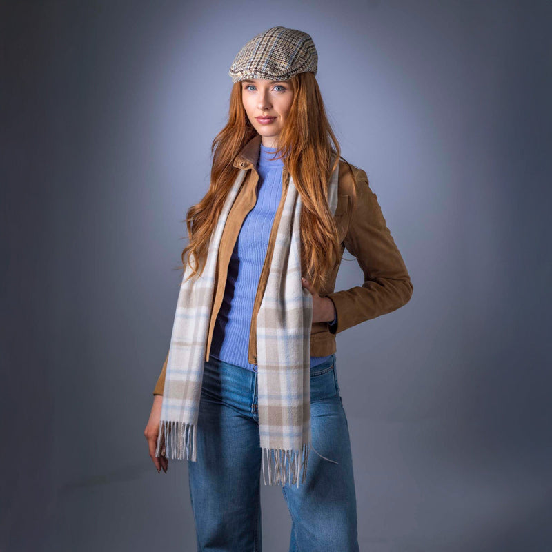 Pure Wool Check Scarf