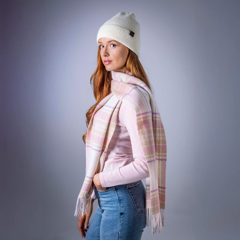Pure Wool Check Scarf