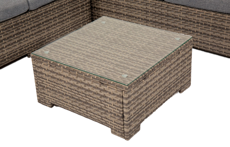 Chesterton Grey 5 Seater Polyrattan Corner Garden Sofa Set