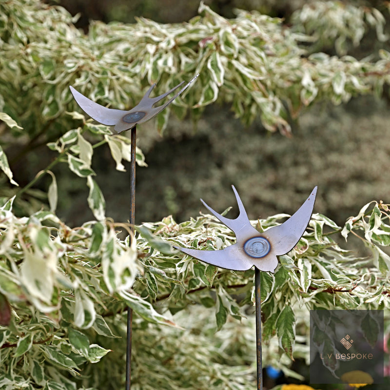 Bird / Insect Metal Garden Stakes, various designs, 2 heights.