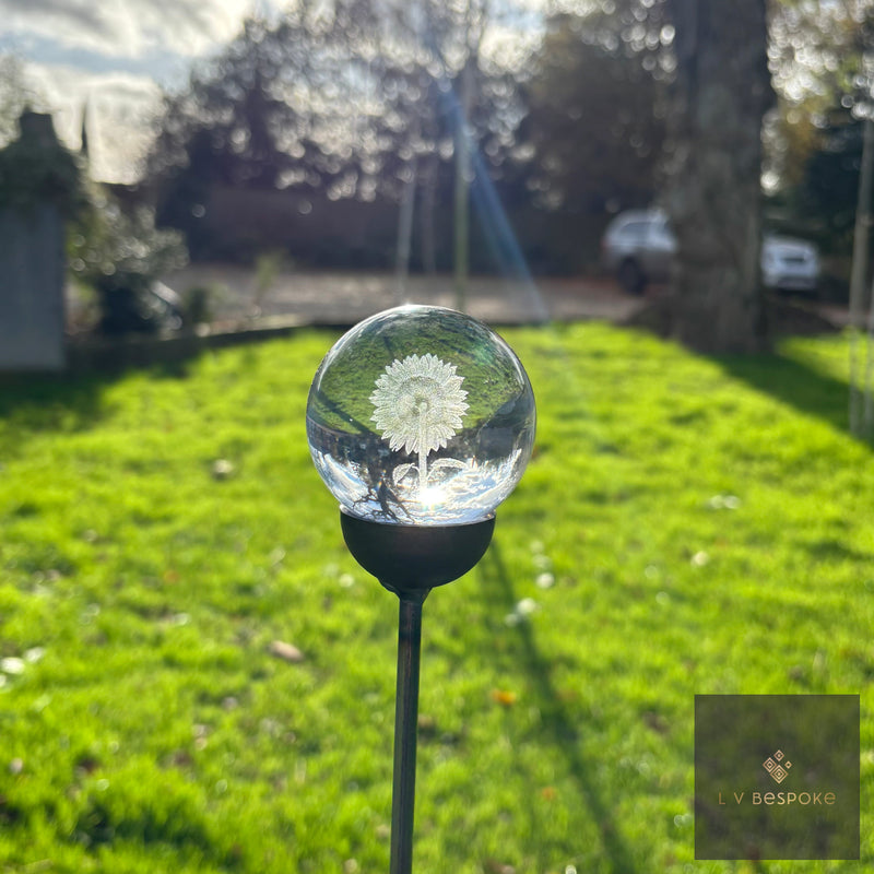 Stunning 3D Orb Decorative Garden Stake - Available in a number of designs.