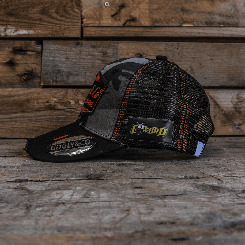 Grey Camo Diamond Trucker Hat