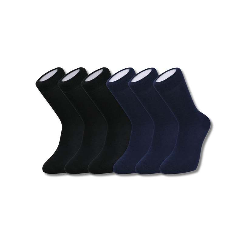 Duchy Everyday Merino Socks - 6 Pair Bundle Black (£12 per pair)