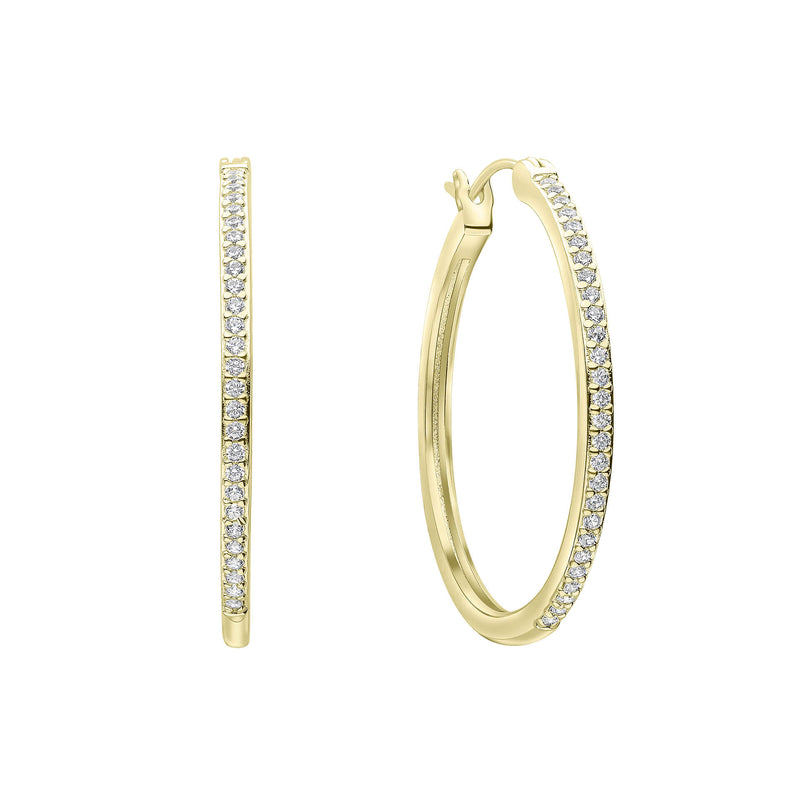 Diamonfire 33mm Large Hoop Earrings