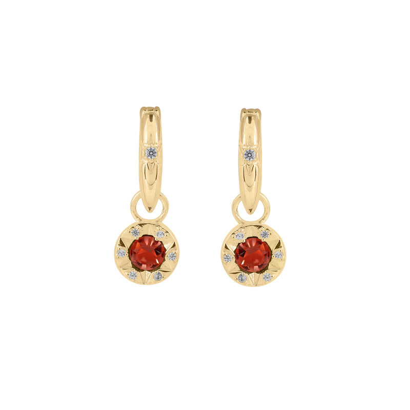 Laura Ashley Fashion Bowen Star Crystal Hoop Earrings