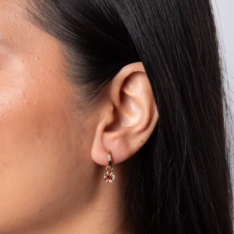 Laura Ashley Fashion Bowen Star Crystal Hoop Earrings