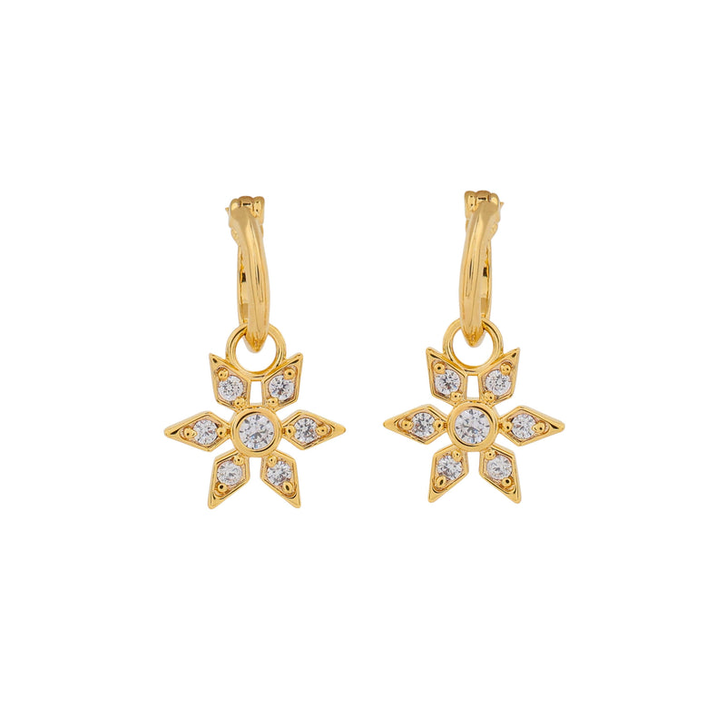 Laura Ashley Fashion Bowen Star Assembled Hoop Earrings