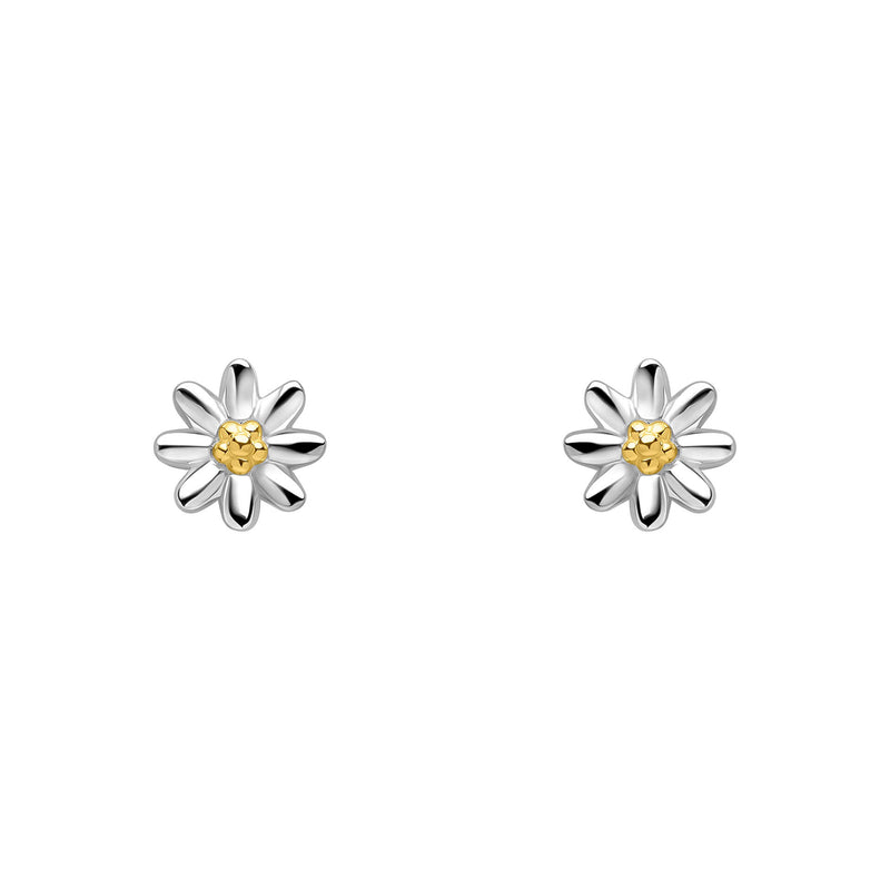 Laura Ashley Silver Kids Everingham Meadow Daisy Stud Earrings