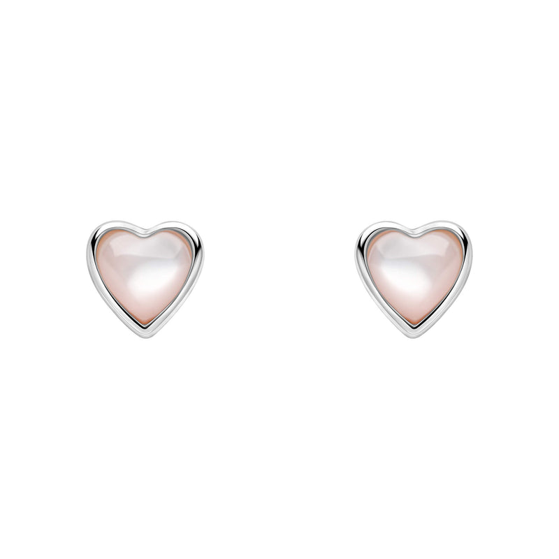 Laura Ashley Silver Kids Rosmere Love Heart Stud Earrings