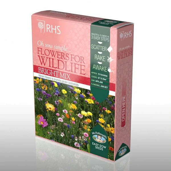 Red Robin Rhs RHS Shake and Sow Flowers for Wildlife Bright mix — Red Robin Gifts