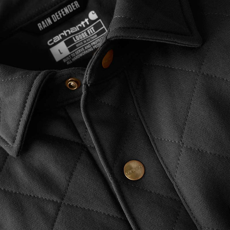 Carhartt 107270 Rain Defender Loose Fit Heavyweight Quilted Snap Front Shirt Jac