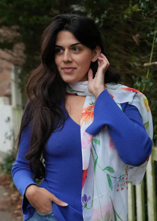 Printed Recycled Bottle Wildflowers Scarf