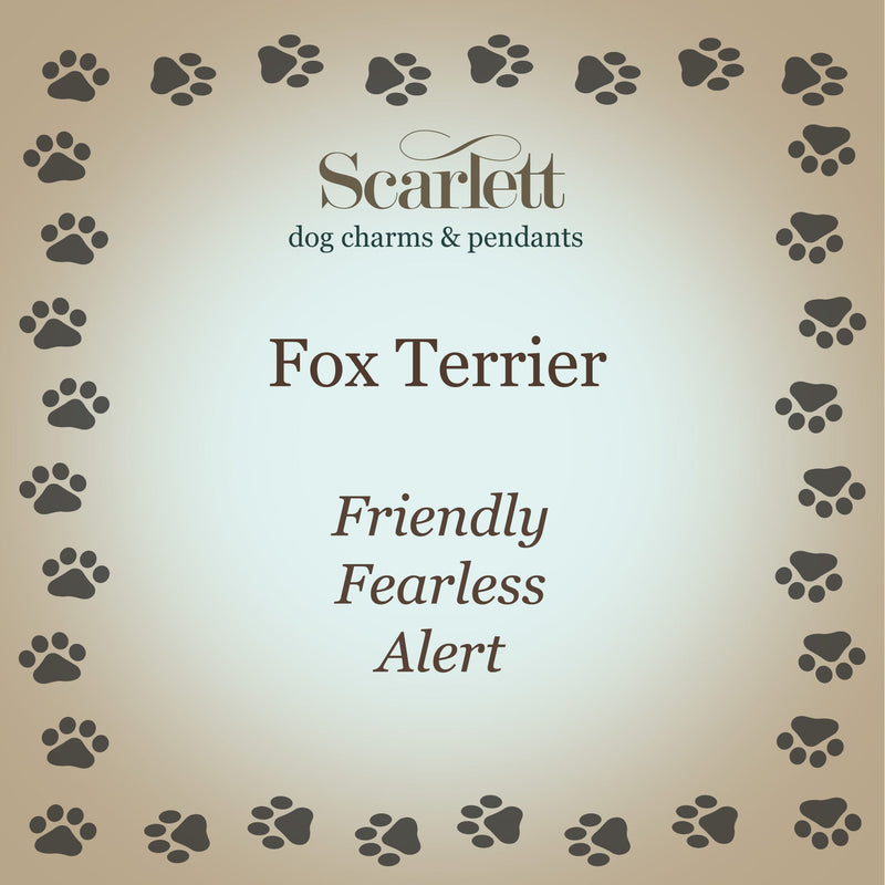 Fox Terrier Silver Dog Charm