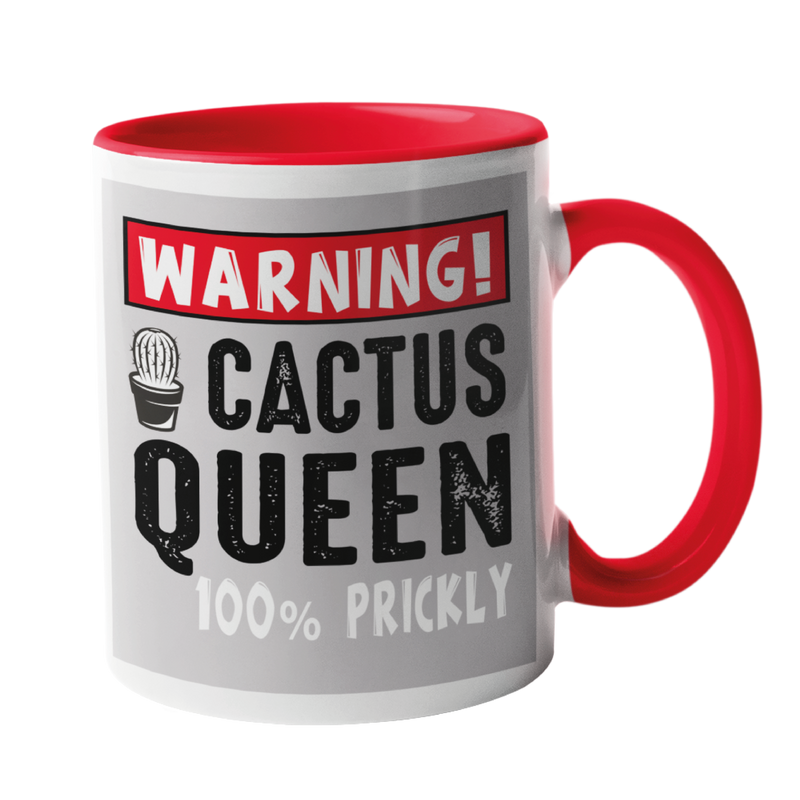 Cactus Queen, 100% Prickly, Gardening Mug