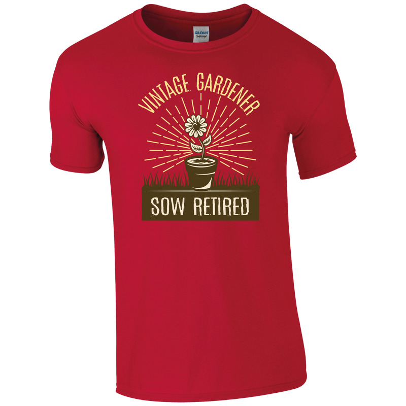Vintage Gardening, Sow Retired! Gardening Humour T-shirt