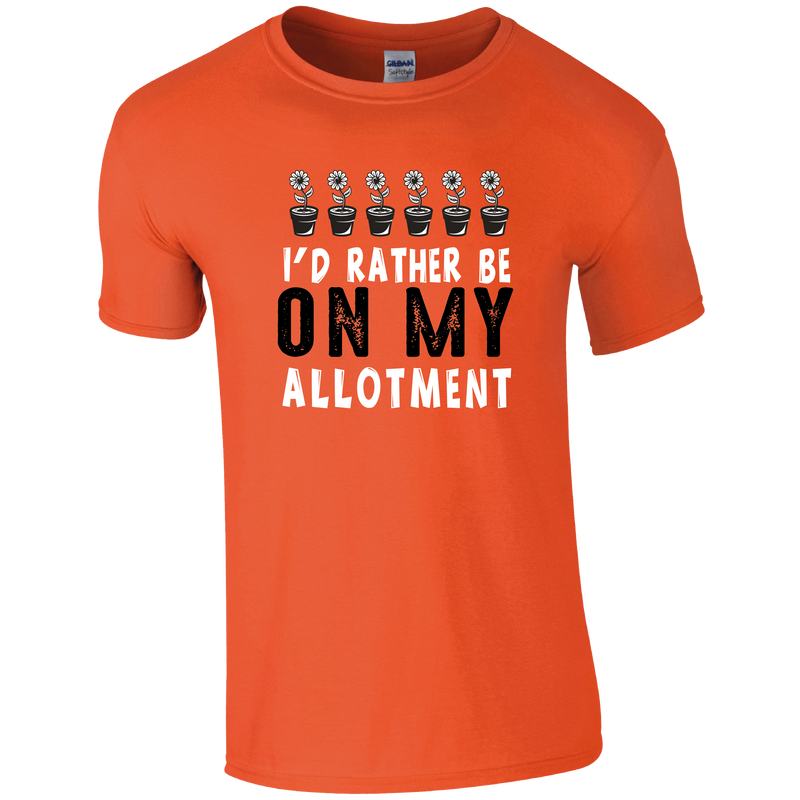 I'd rather be on my allotment, Gardening Humour T-shirt