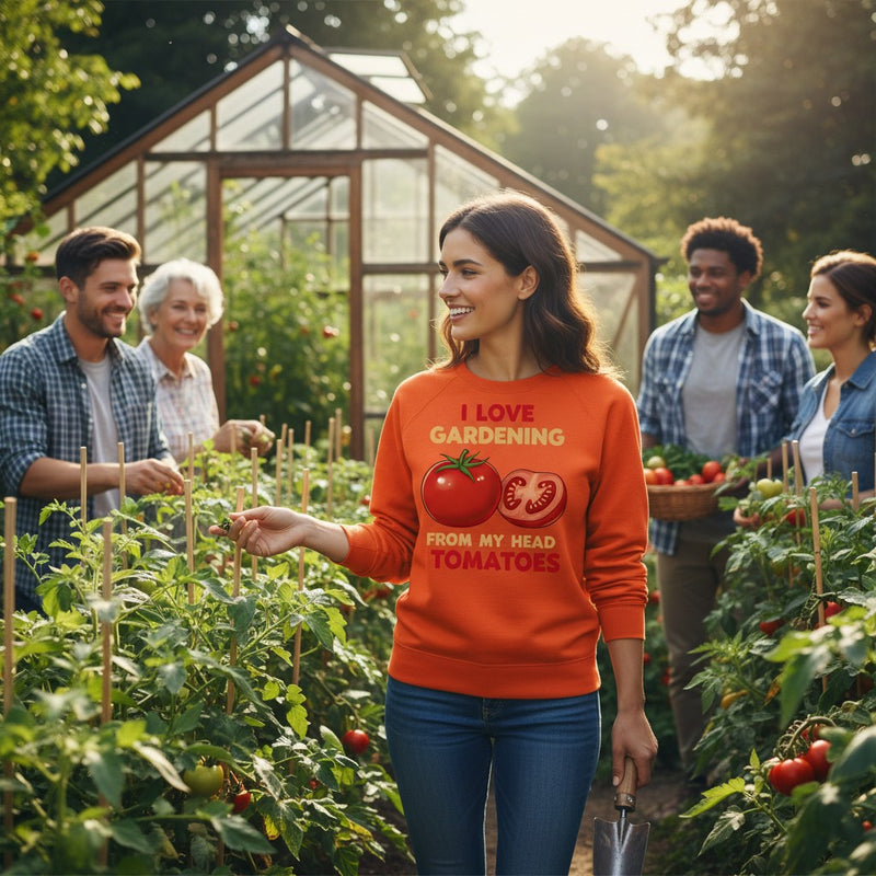 I love gardening from my head tomatoes Sweatshirt