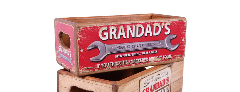 Set Of 5 Grandads Shed Storage Boxes