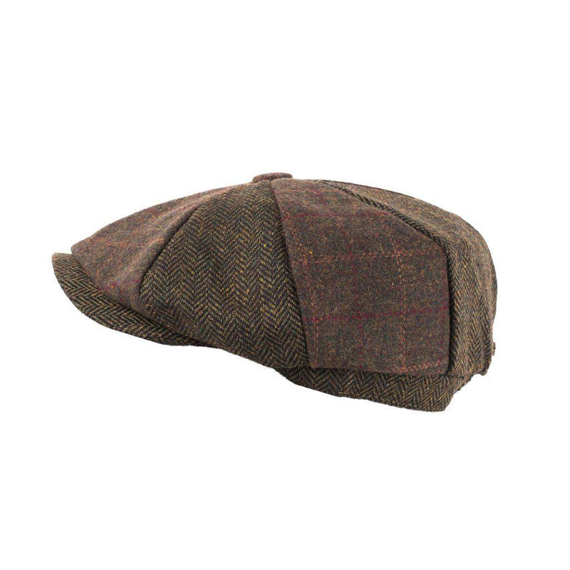 Tweed Patchwork Newsboy Cap