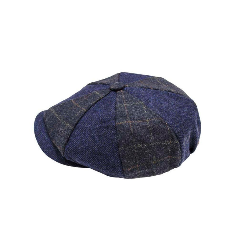 Tweed Patchwork Newsboy Cap