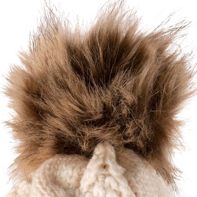 Aran Diamond Cable SCOTLAND Pom Pom Hat