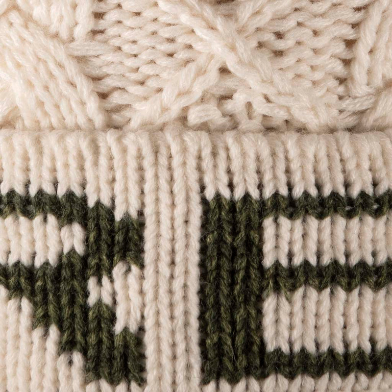 Aran Diamond Cable Ireland Pom Pom Hat