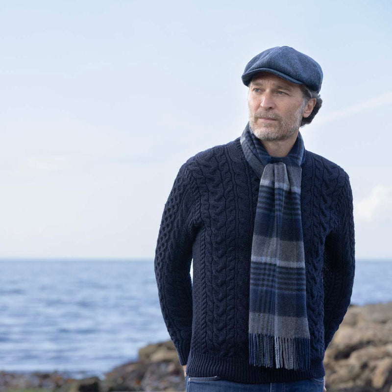 Carlyle Heath Jumbo Herringbone Newsboy Cap