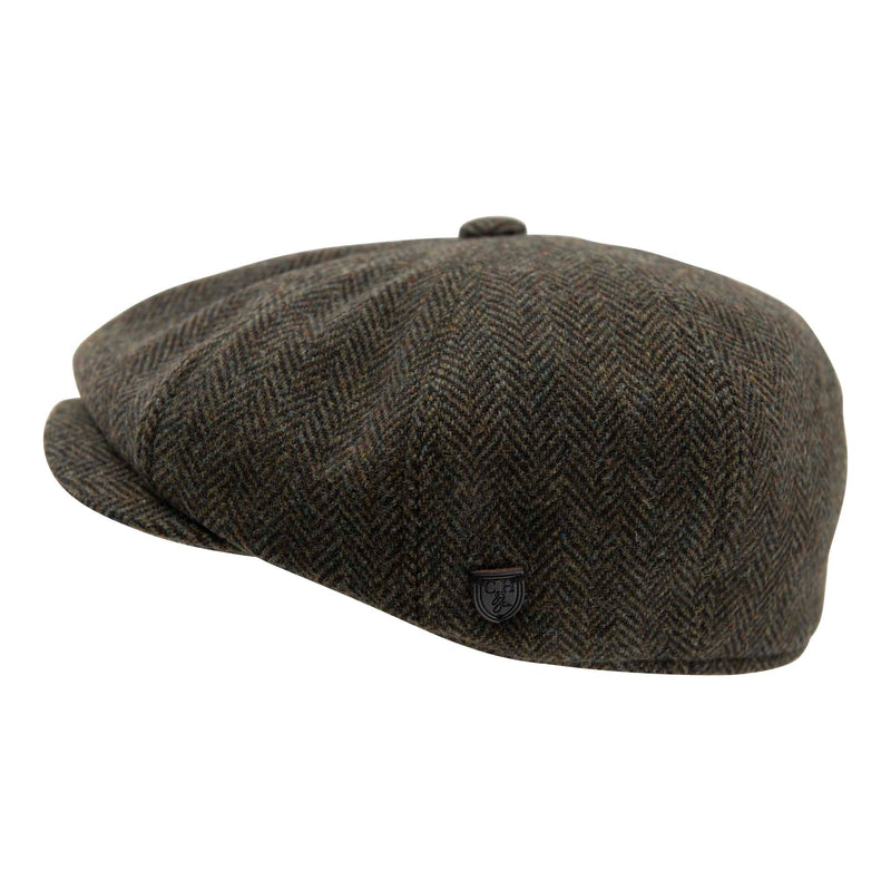 Carlyle Heath Jumbo Herringbone Newsboy Cap